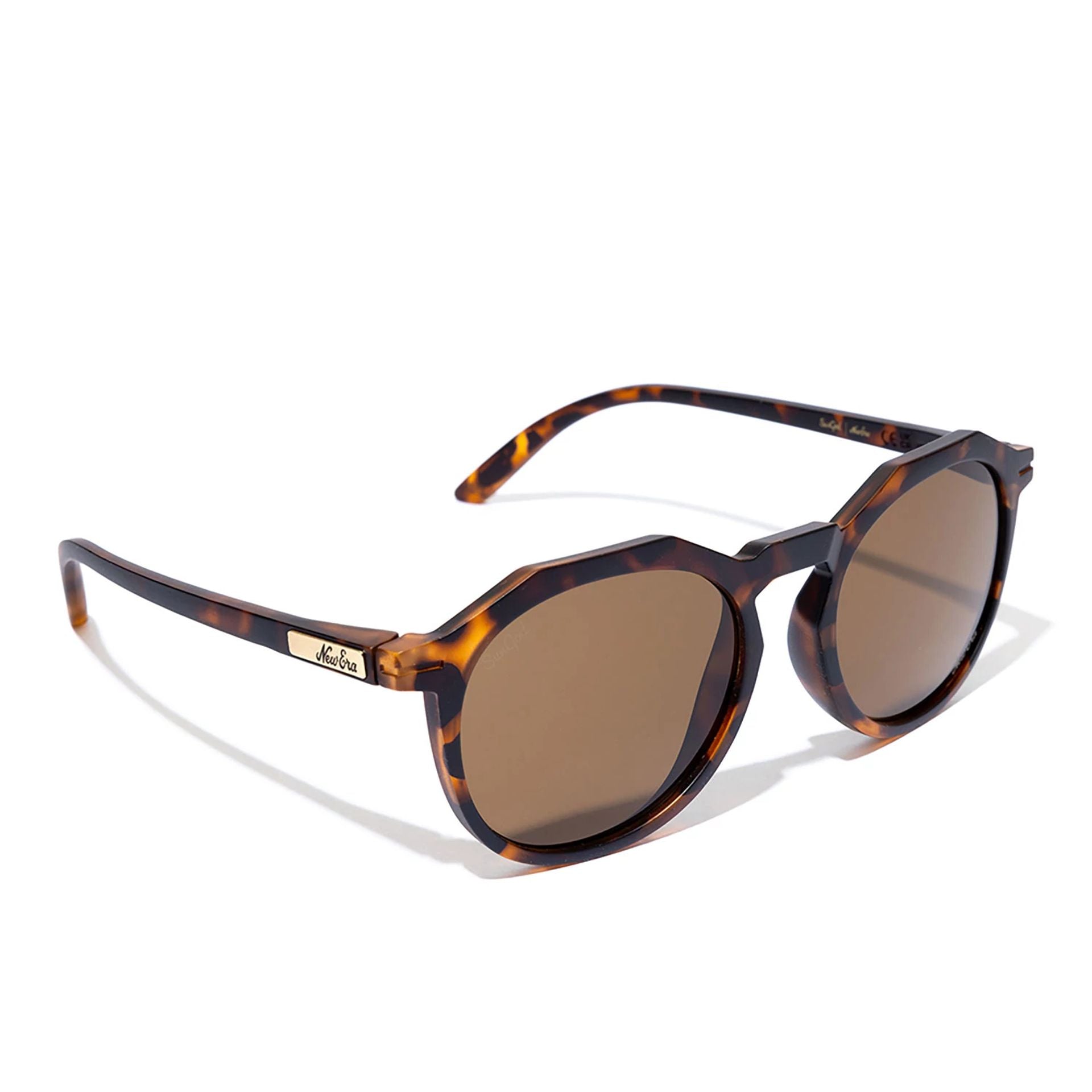 This is a SunGod x New Era Zephyrs™ Brown Tortoiseshell Sunglasses 3