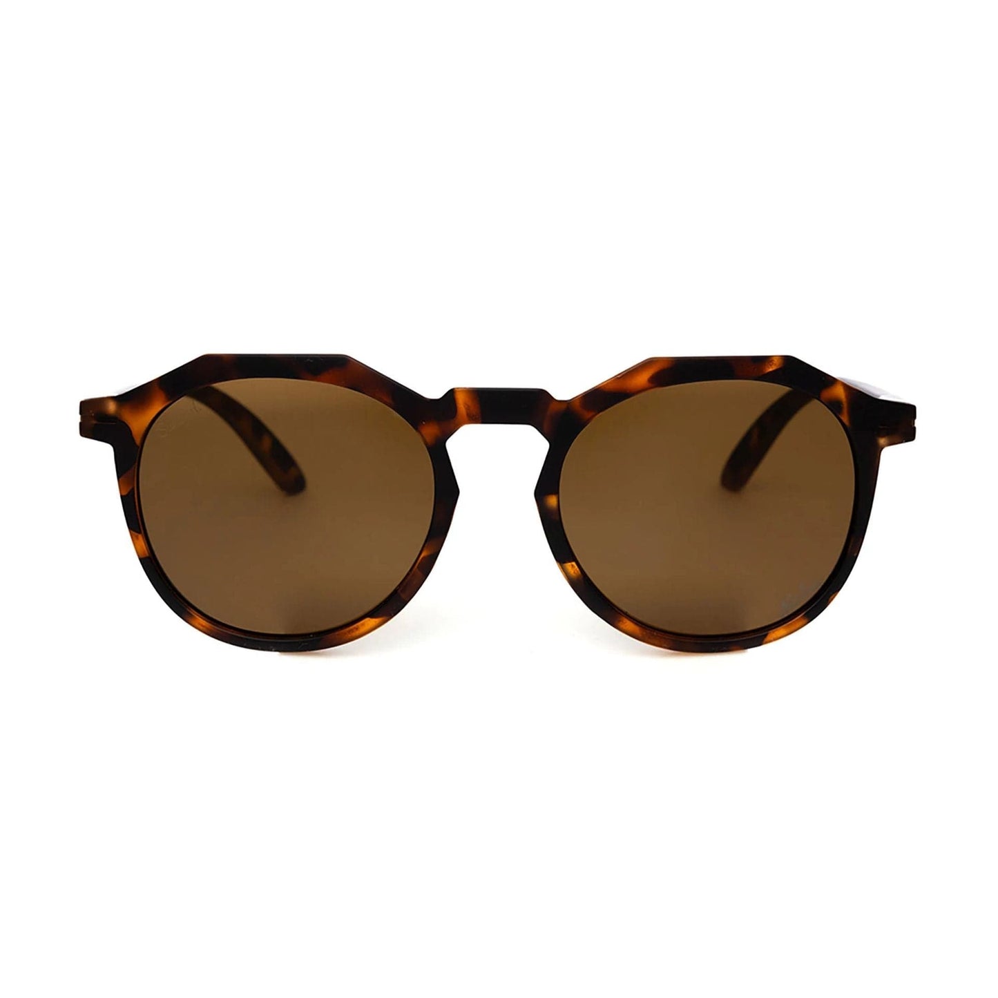 This is a SunGod x New Era Zephyrs™ Brown Tortoiseshell Sunglasses 5