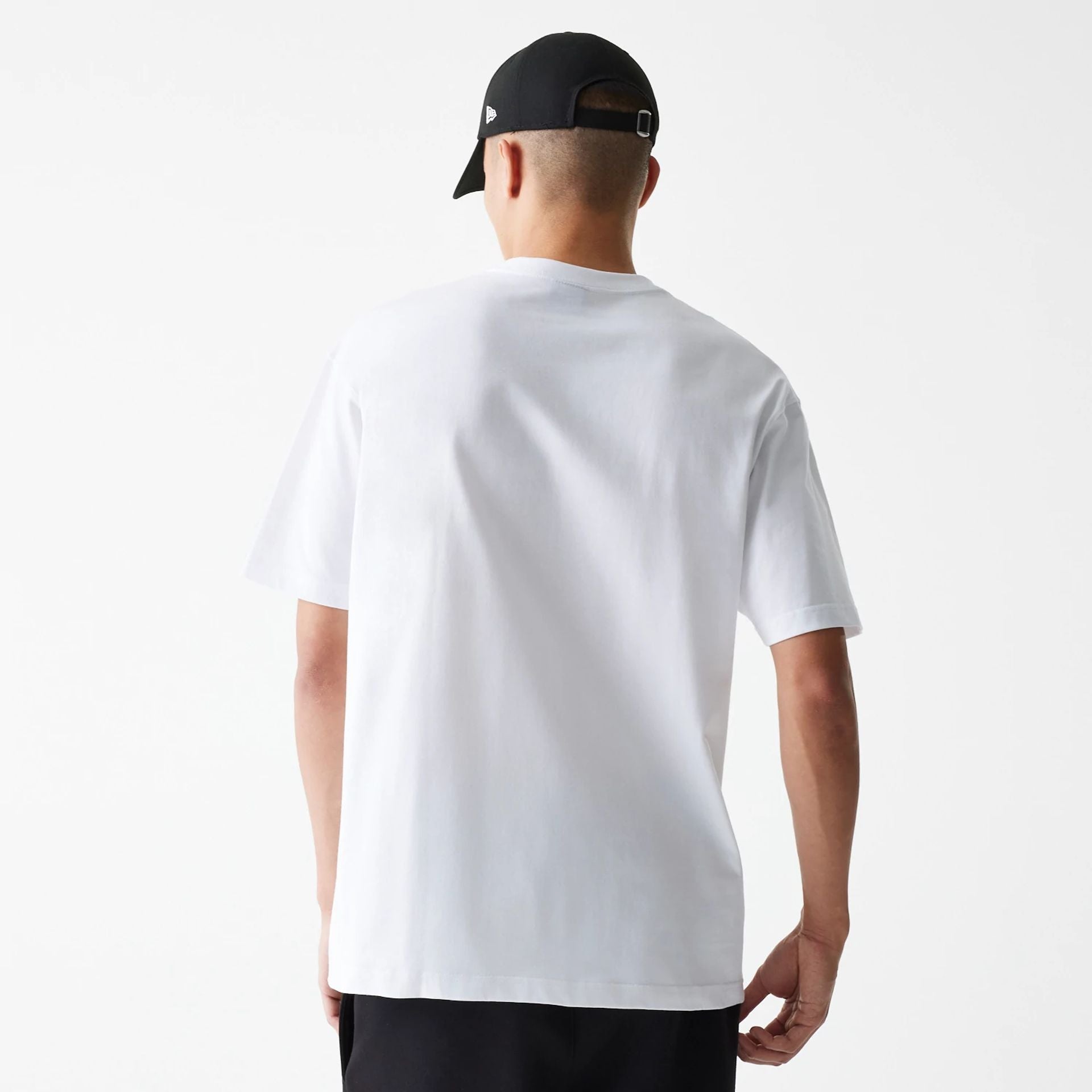 The Male model is wearing Ode To NY White Oversized T-Shirt 2