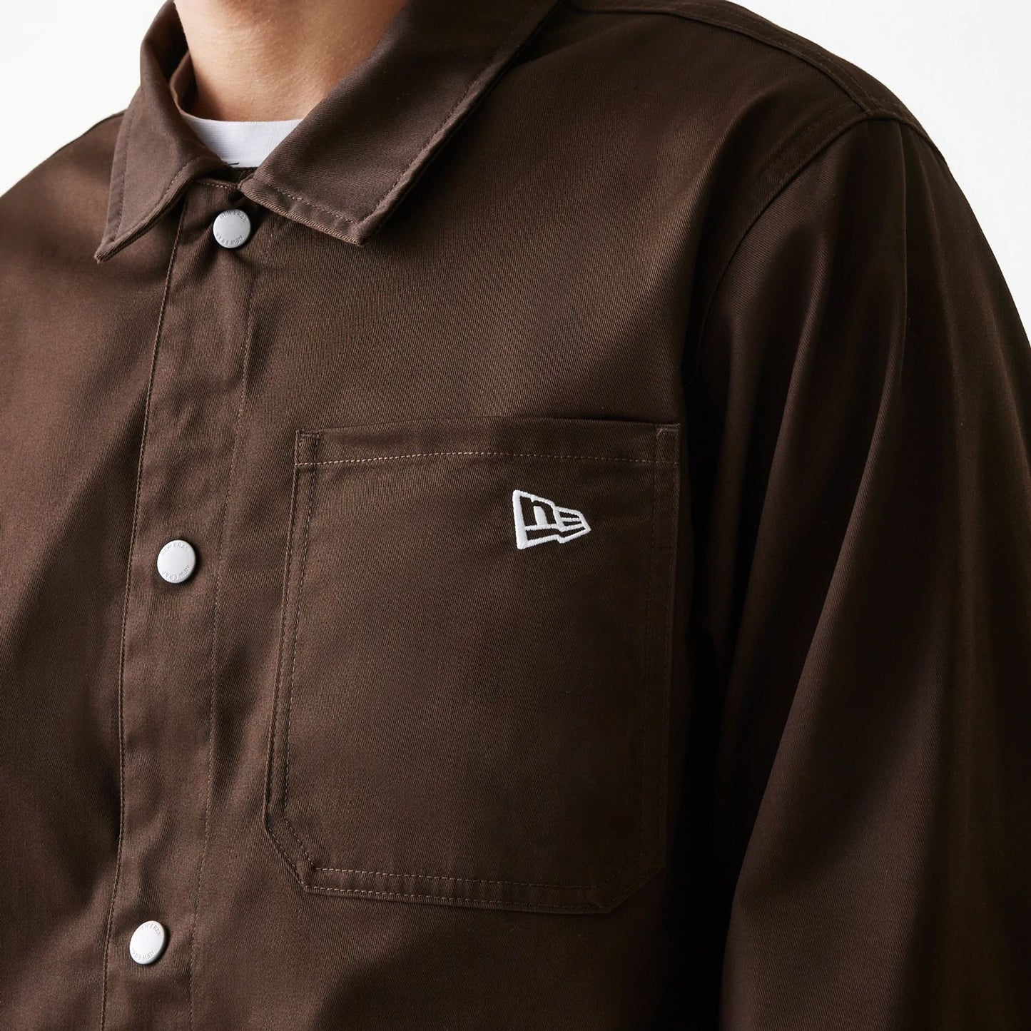 A flatlay image of a New Era Basic Dark Brown Heavy Duty Jacket 3