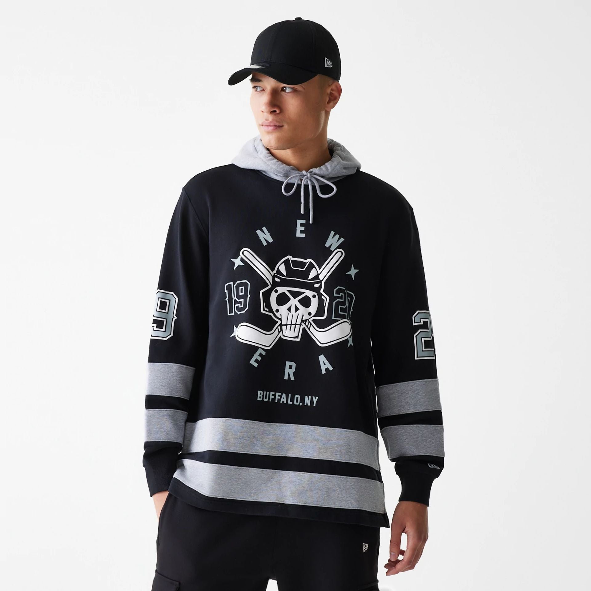 New Era Street Dangle Grey Pullover Hoodie  1