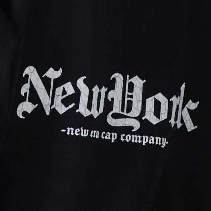 The Male model is wearing Ode To NY Black Pullover Hoodie 4