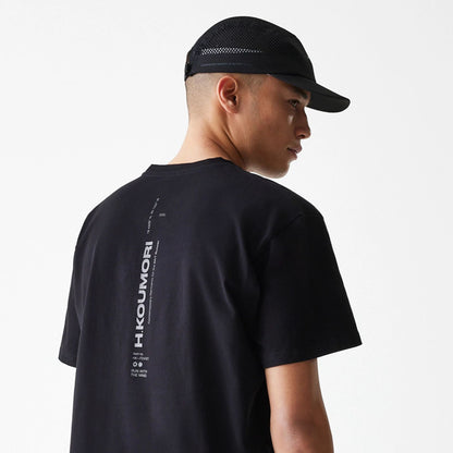 The Male model is wearing Hermanos Koumori x New Era Black T-Shirt 7