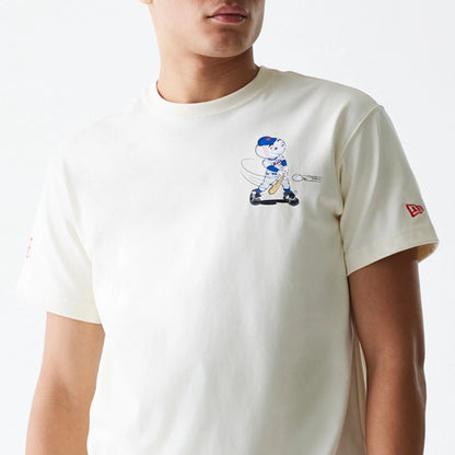 The Male model is wearing New York Mets MLB Mascots Cream T-Shirt 3