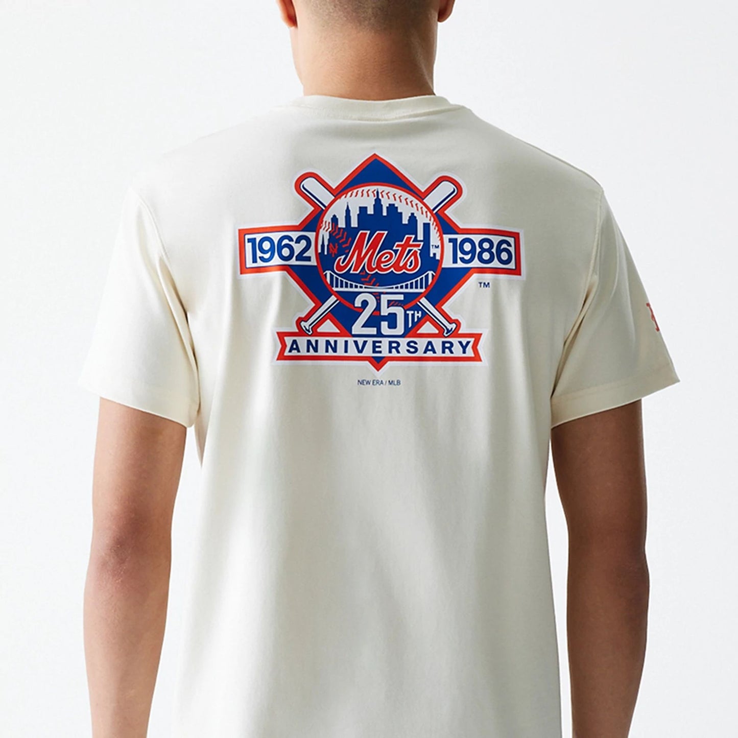 The Male model is wearing New York Mets MLB Mascots Cream T-Shirt 6