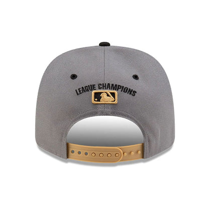 This is a New York Yankees LCS Champs Grey 9SEVENTY Stretch Snap Adjustable Cap 6