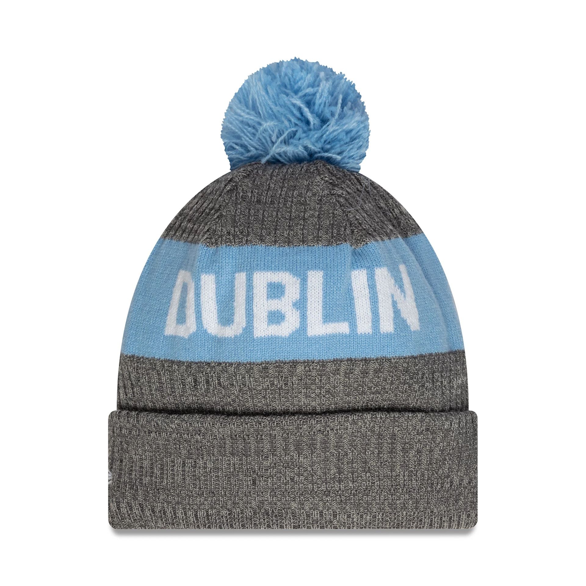 This is a Dublin GAA Grey Bobble Knit Beanie Hat 2