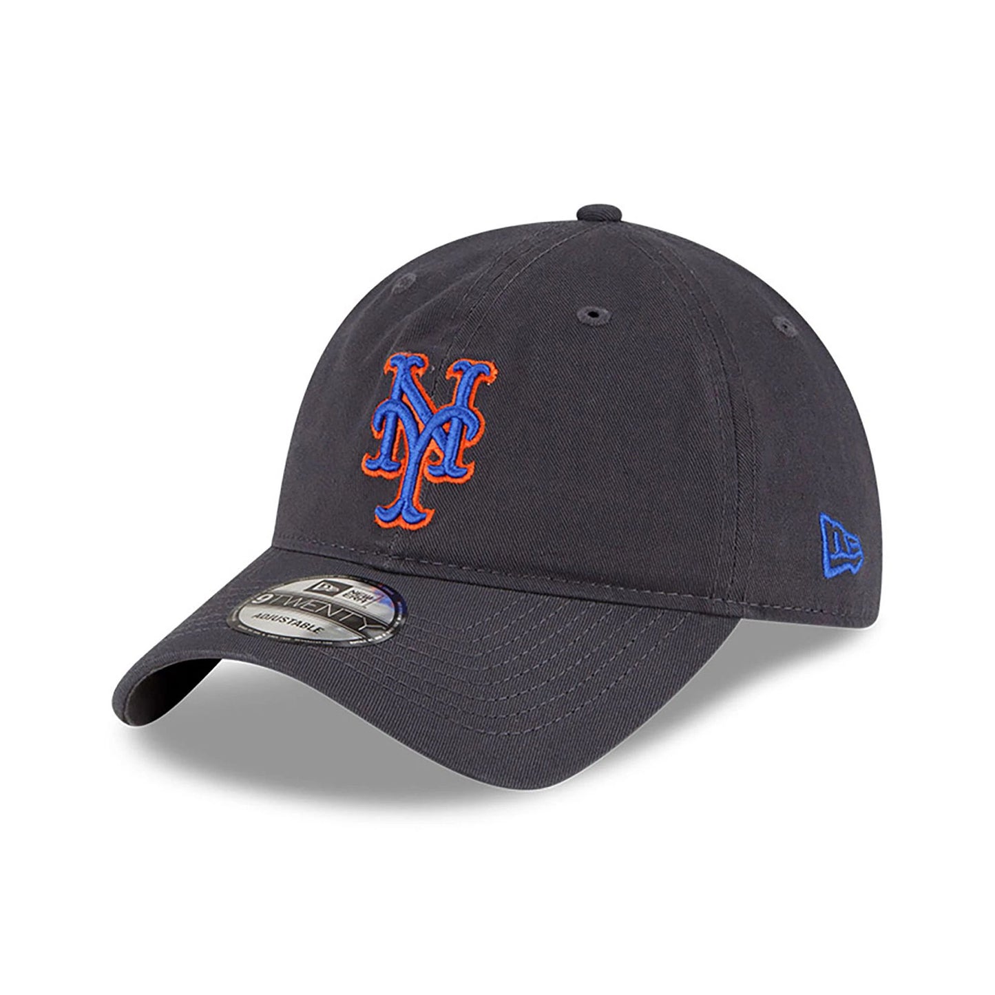 This is a New York Mets MLB Core Classic Dark Grey 9TWENTY Adjustable Cap 1