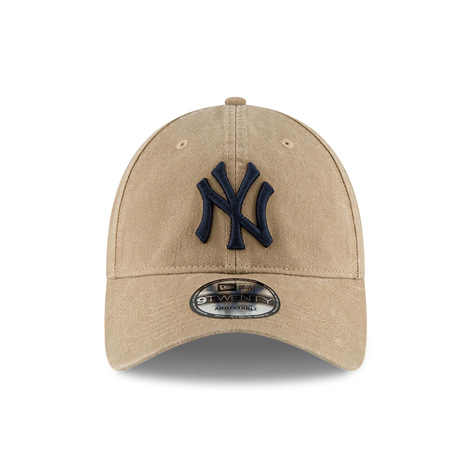 This is a New York Yankees MLB Core Classic Beige 9TWENTY Adjustable Cap 2