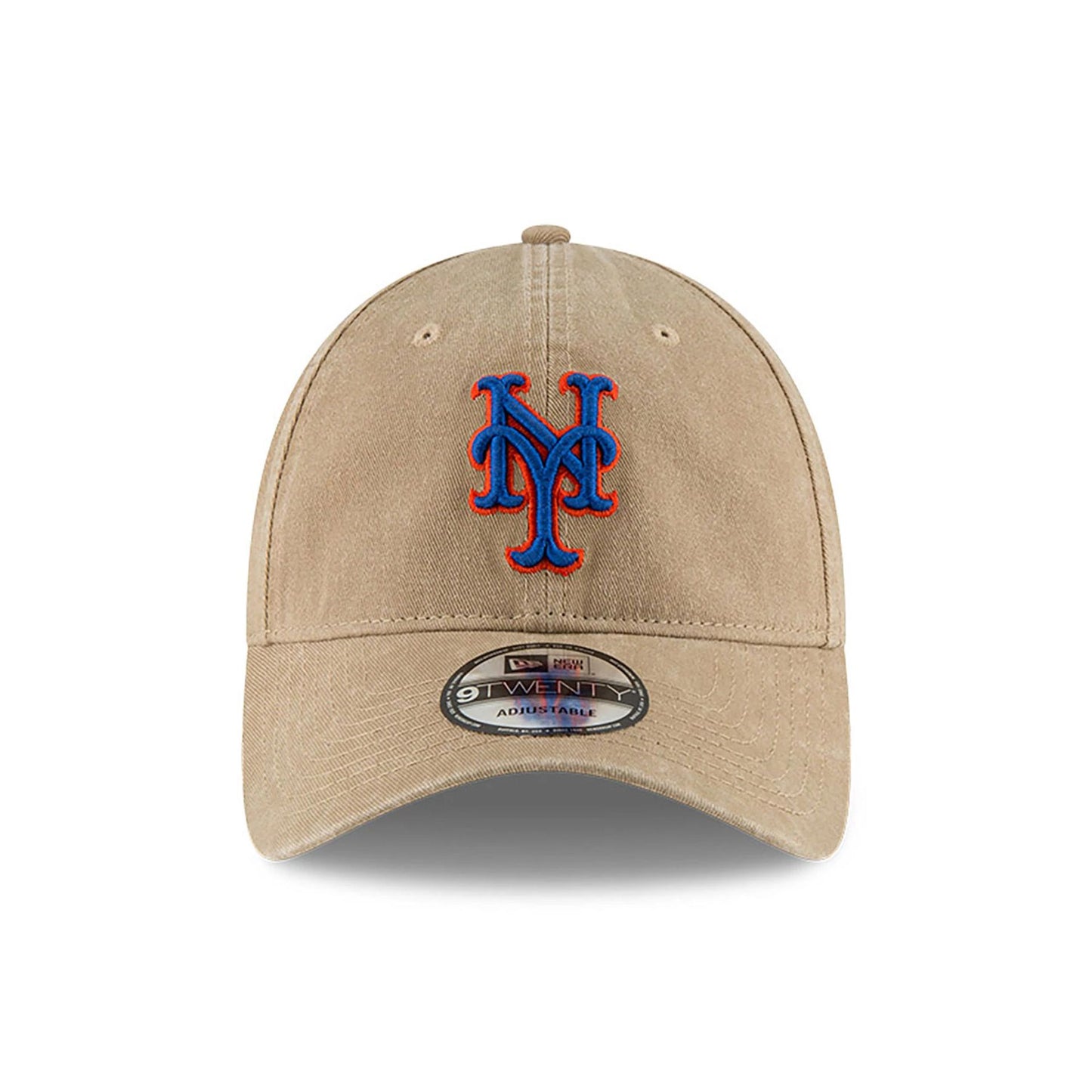 This is a New York Mets MLB Core Classic Beige 9TWENTY Adjustable Cap 2