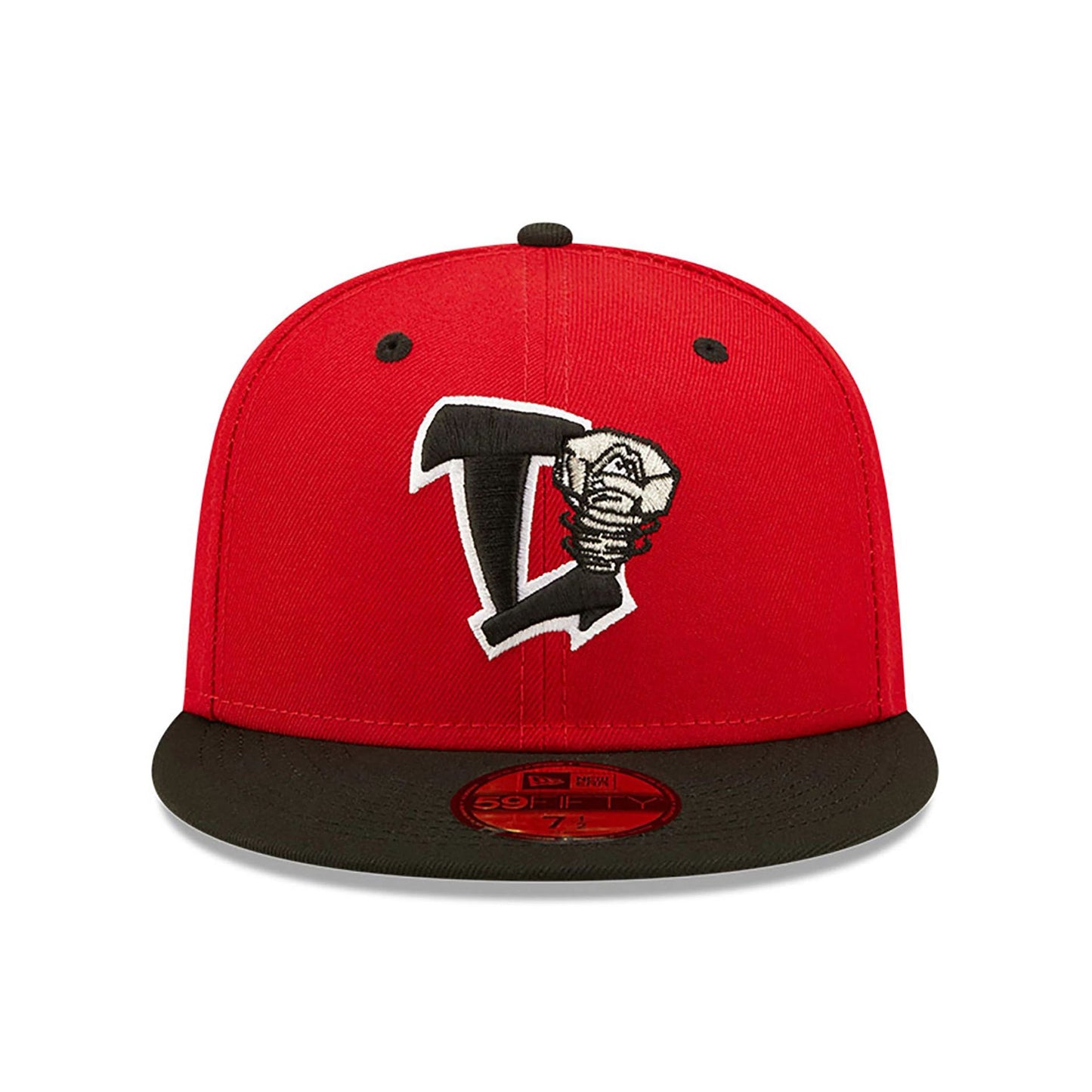 This is a Lansing Lugnuts MiLB On Field Red 59FIFTY Fitted Cap 3