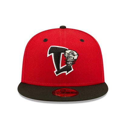 This is a Lansing Lugnuts MiLB On Field Red 59FIFTY Fitted Cap 3