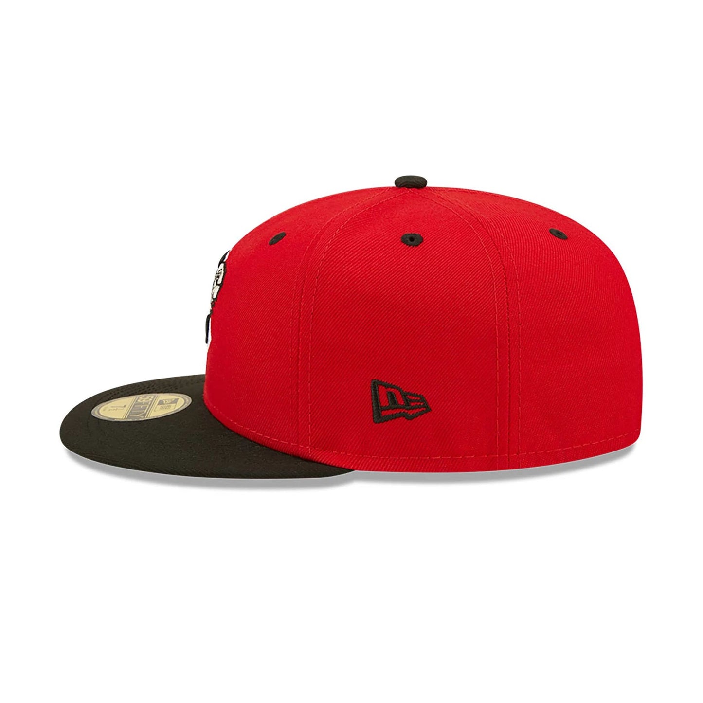 This is a Lansing Lugnuts MiLB On Field Red 59FIFTY Fitted Cap 7