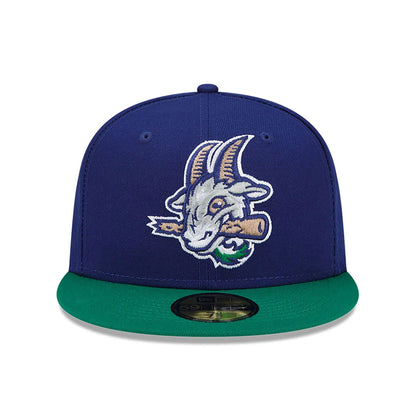 This is a Hartford Yard Goats MiLB Blue 59FIFTY Fitted Cap 3