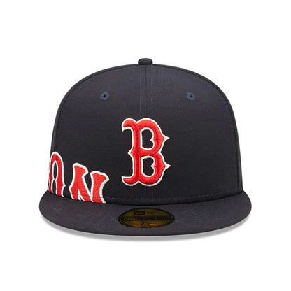 This is a Boston Red Sox Side Split Navy 59FIFTY Fitted Cap 3