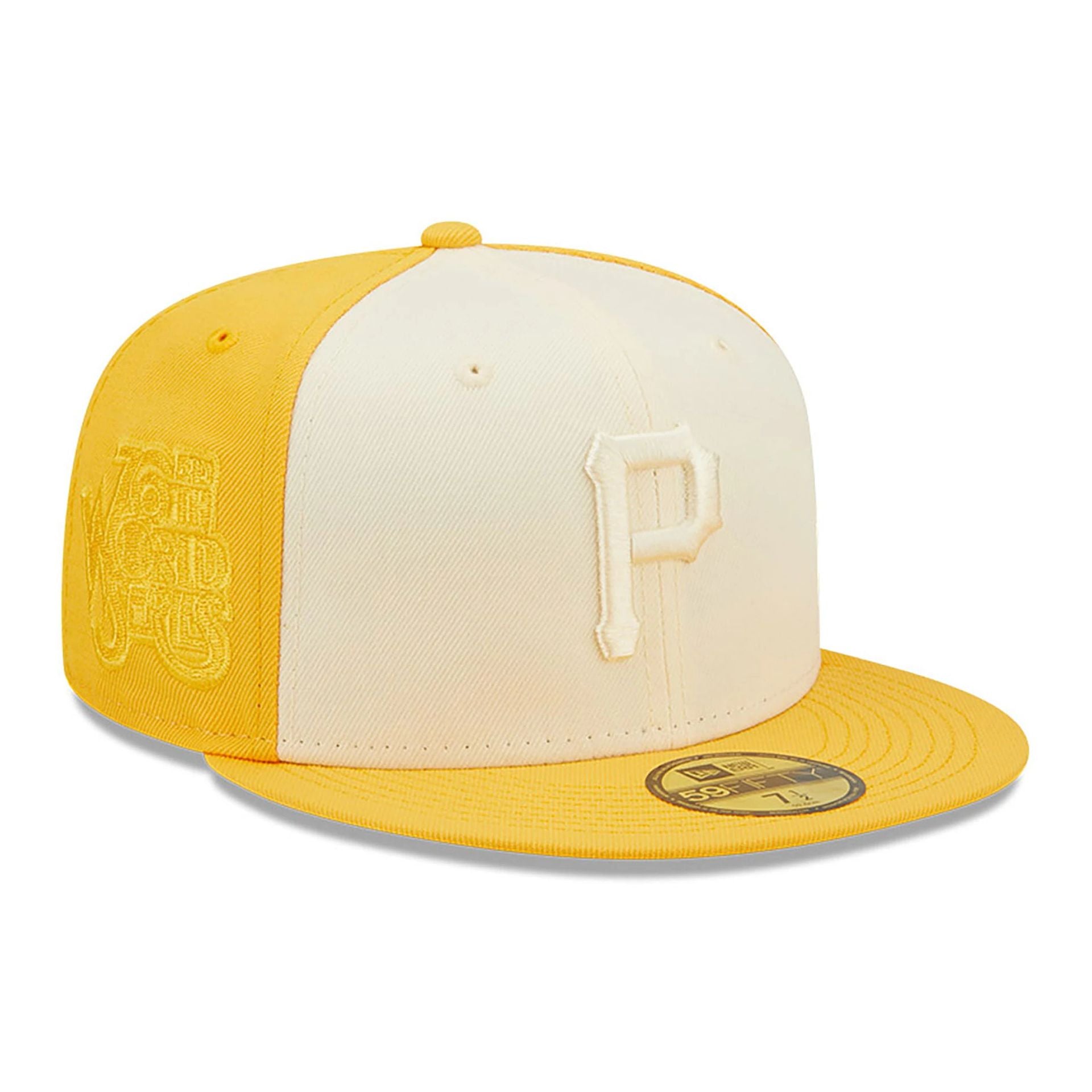 This is a Pittsburgh Pirates MLB 2-Tone Yellow 59FIFTY Fitted Cap 1