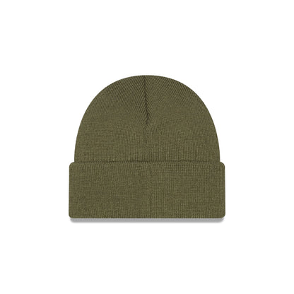 This is a New Era Womens Khaki Beanie Hat 1