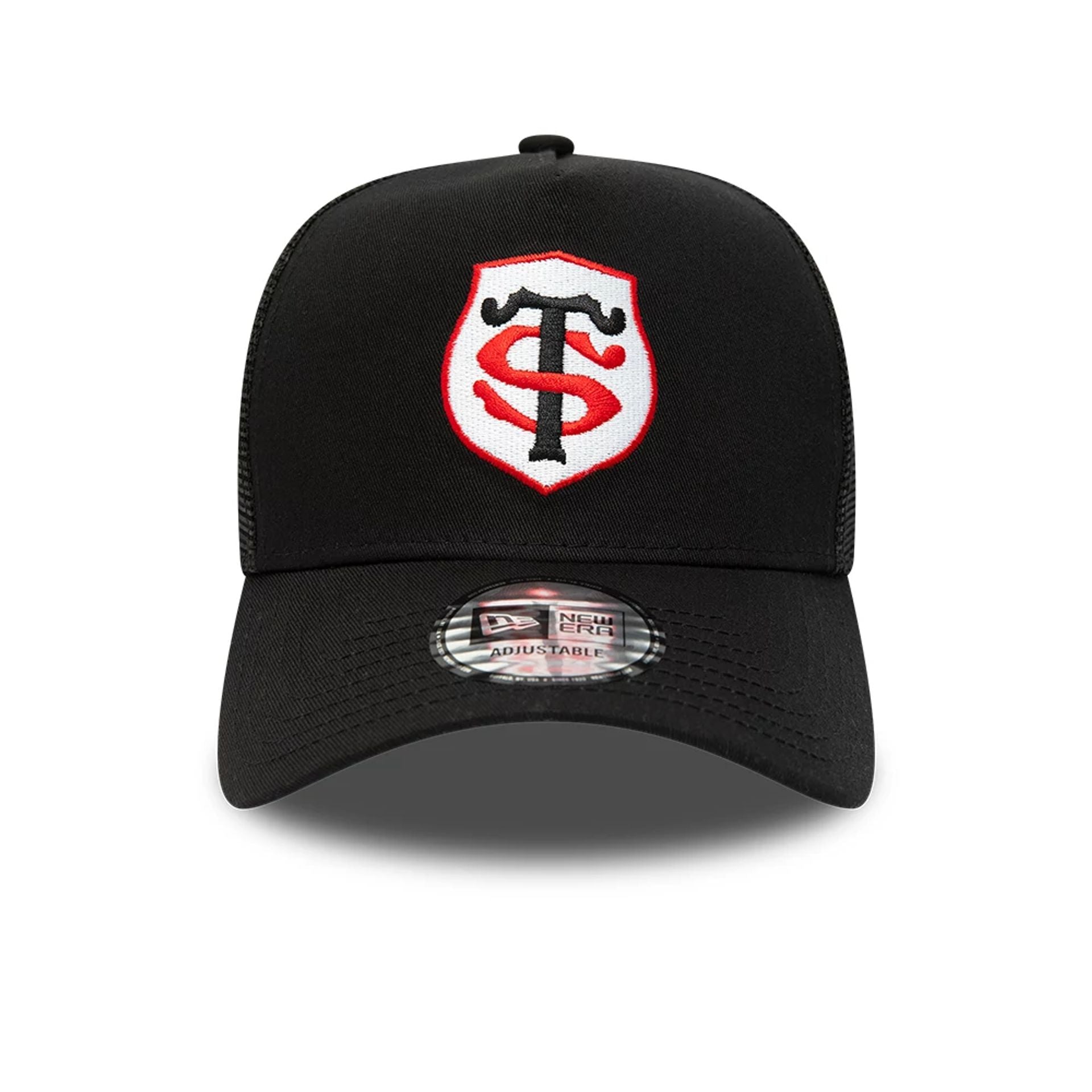 This is a Stade Toulousain Team Logo Black A-Frame Trucker Cap 2