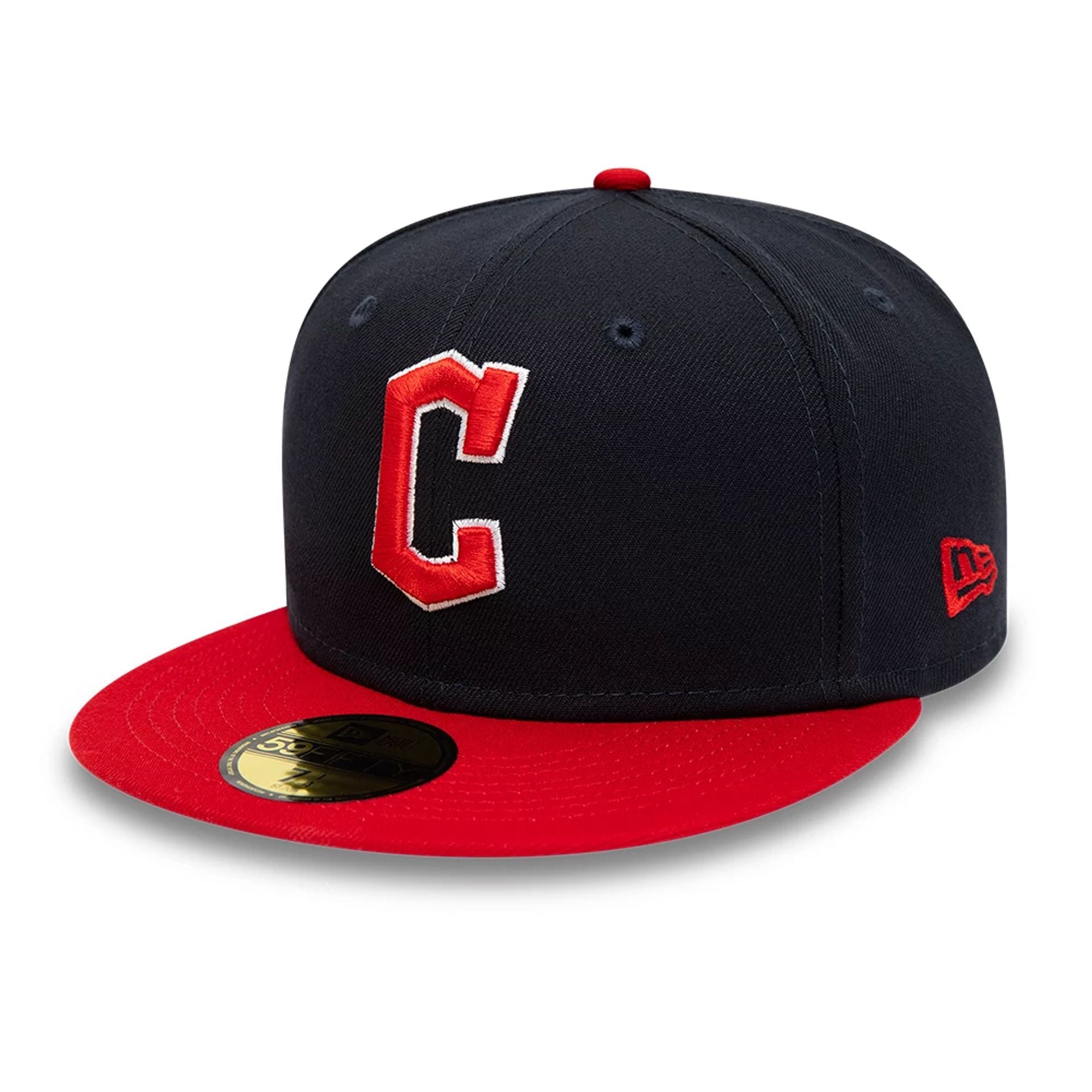 This is a Cleveland Guardians Navy 59FIFTY Fitted Cap 1