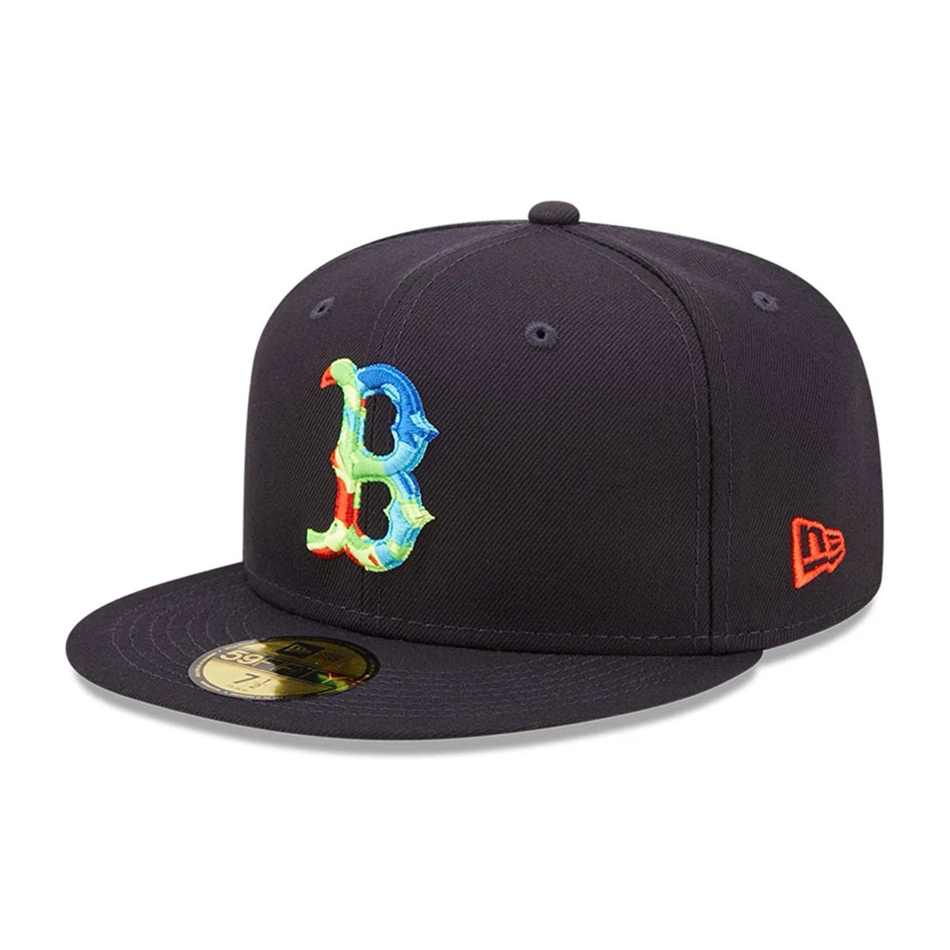 This is a Boston Red Sox Infrared Navy 59FIFTY Fitted Cap 1