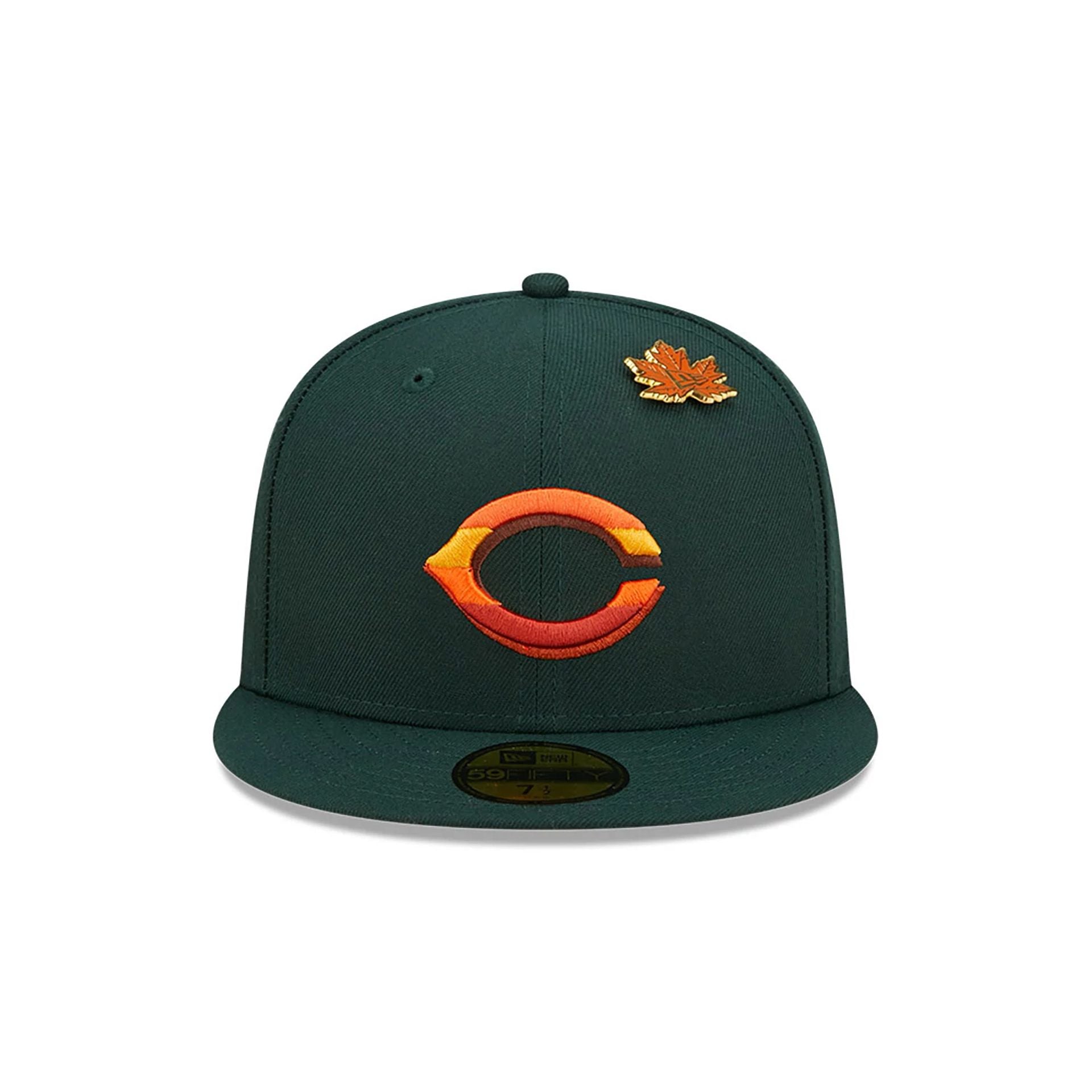 This is a Cincinnati Reds Leafy Dark Green 59FIFTY Fitted Cap 4