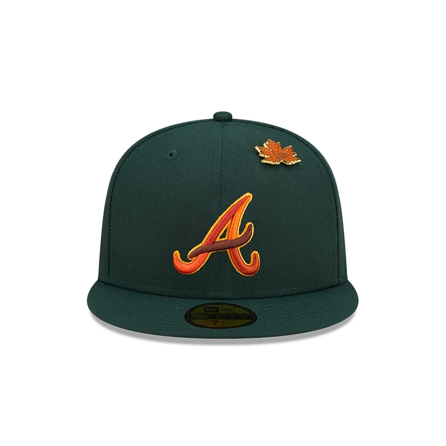 This is a Atlanta Braves Leafy Dark Green 59FIFTY Fitted Cap 4