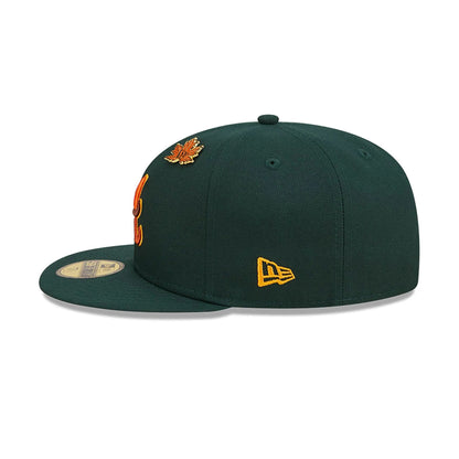 This is a Atlanta Braves Leafy Dark Green 59FIFTY Fitted Cap 7