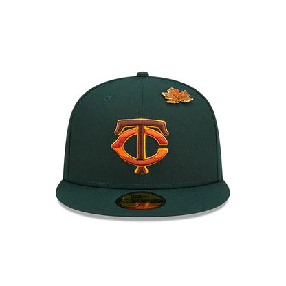 This is a Minnesota Twins Leafy Dark Green 59FIFTY Fitted Cap 4