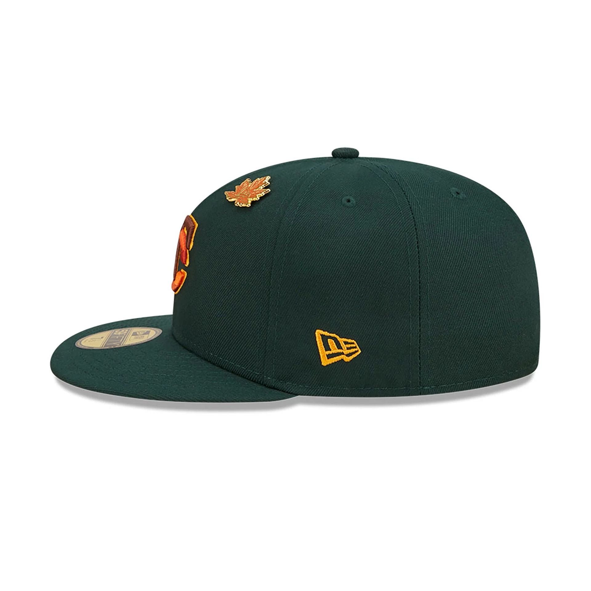 This is a Minnesota Twins Leafy Dark Green 59FIFTY Fitted Cap 7