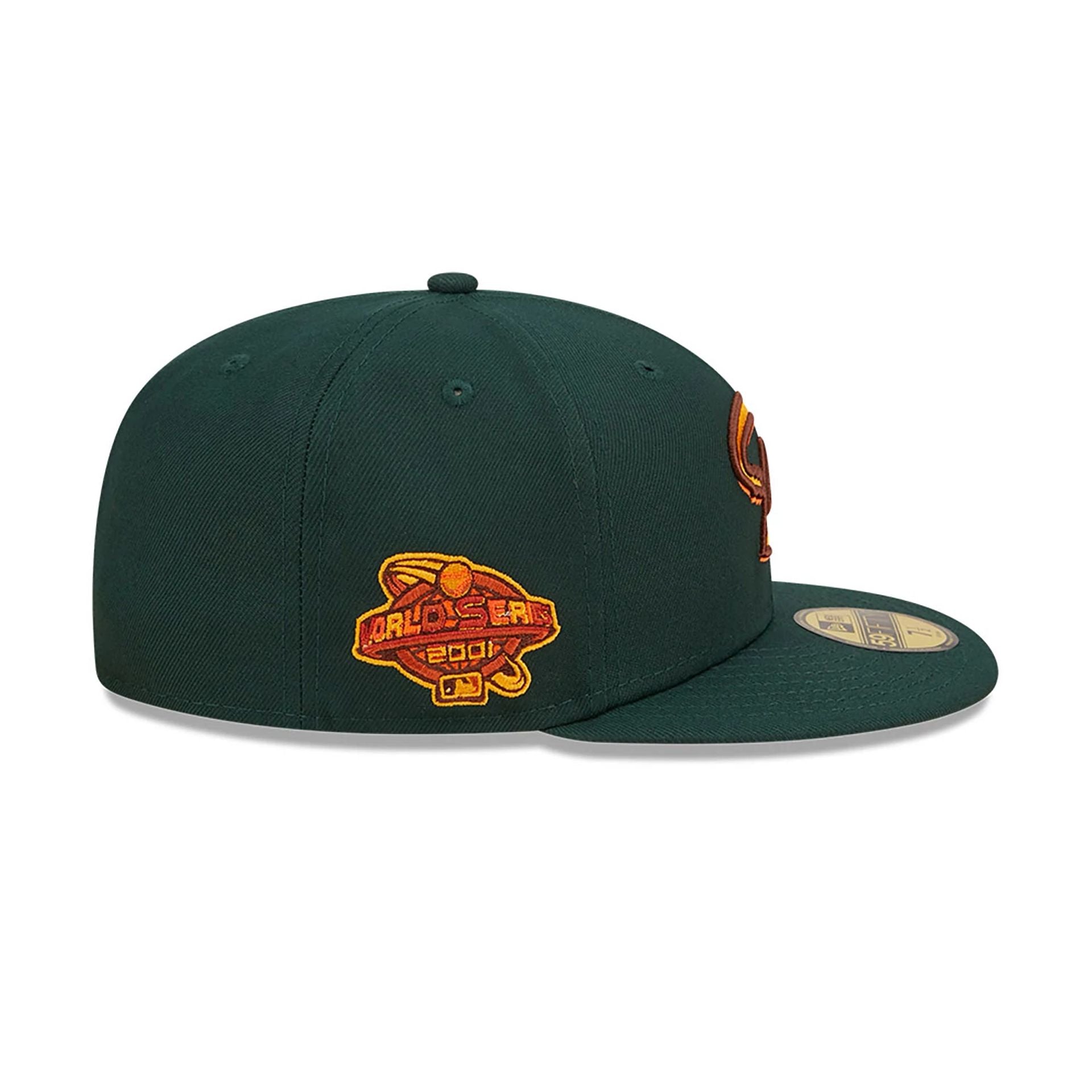 This is a Arizona Diamondbacks Leafy Dark Green 59FIFTY Fitted Cap 5