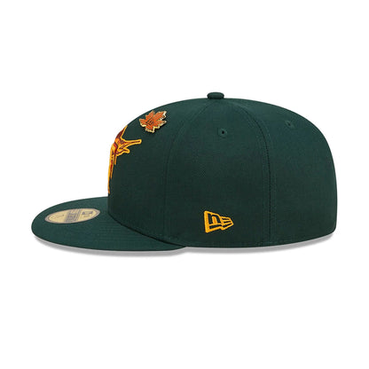 This is a Miami Marlins Leafy Dark Green 59FIFTY Fitted Cap 7