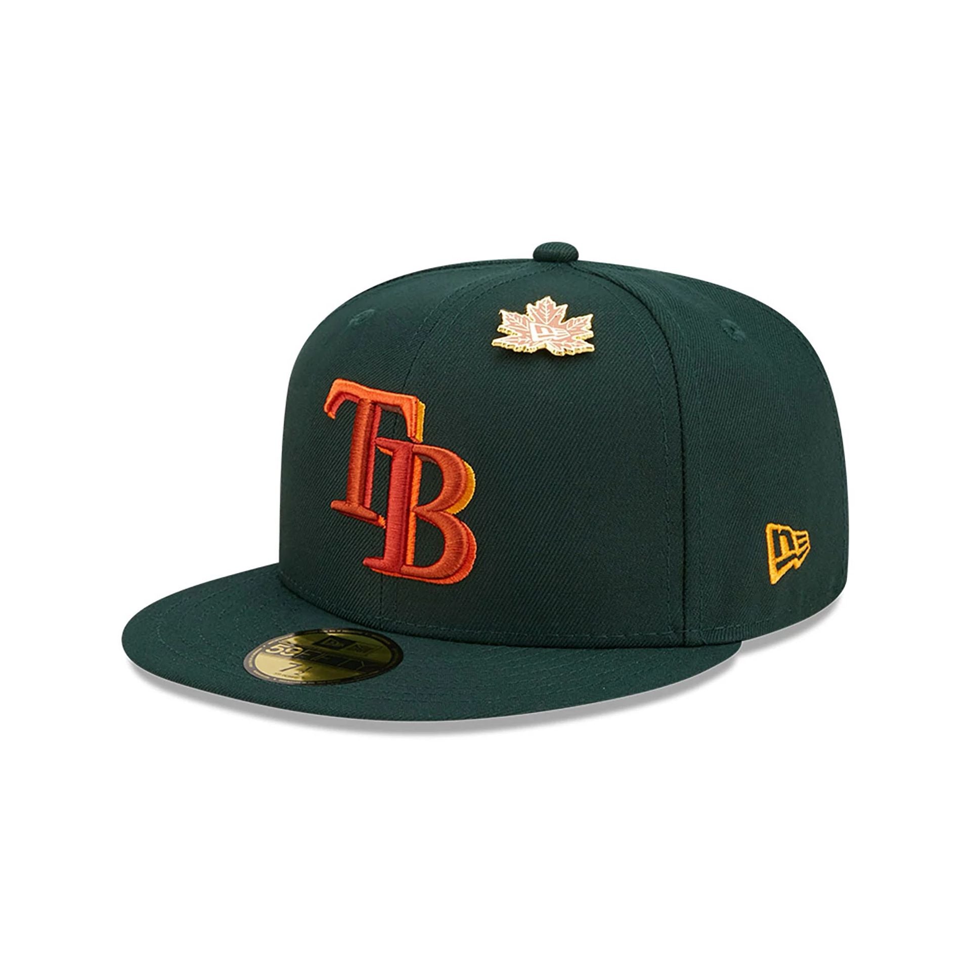 This is a Tampa Bay Rays Leafy Dark Green 59FIFTY Fitted Cap 3