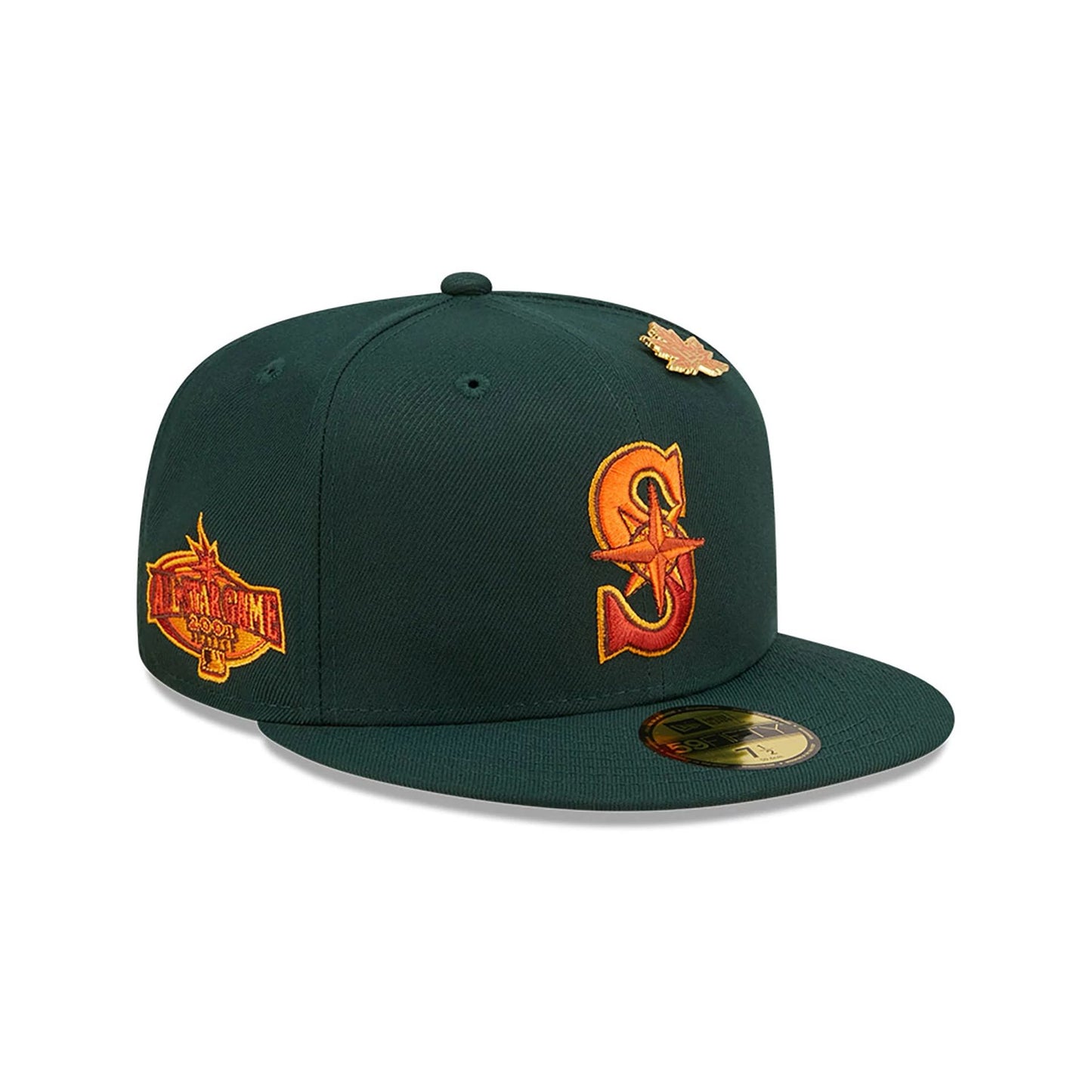 This is a Seattle Mariners Leafy Dark Green 59FIFTY Fitted Cap 1