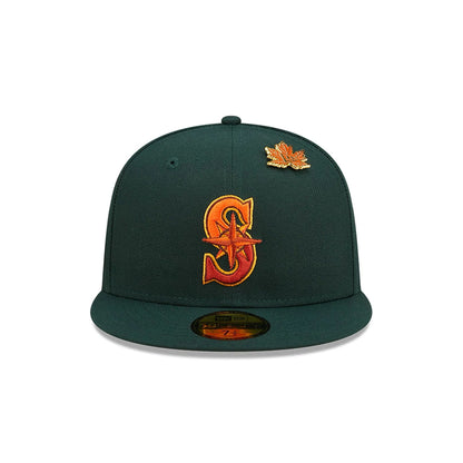 This is a Seattle Mariners Leafy Dark Green 59FIFTY Fitted Cap 4