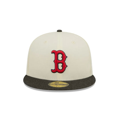 This is a Boston Red Sox MLB Black Denim Chrome White 59FIFTY Fitted Cap 3