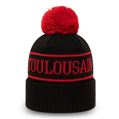 This is a Stade Toulousain Black Bobble Knit Beanie Hat 4