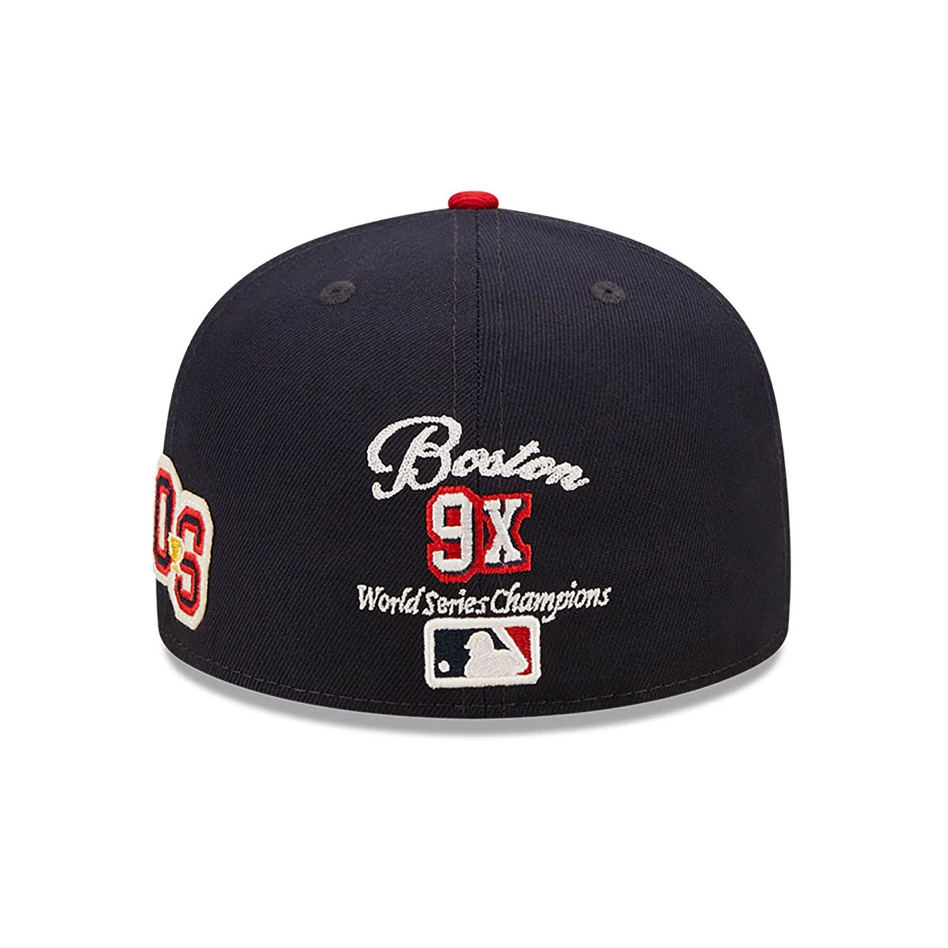 This is a Boston Red Sox NE Letterman Navy 59FIFTY Fitted Cap 2