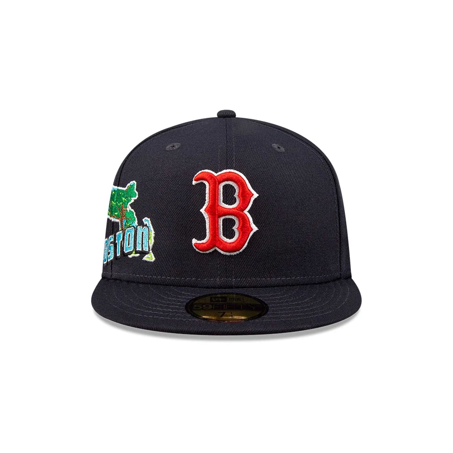 This is a Boston Red Sox Stateview Navy 59FIFTY Fitted Cap 2