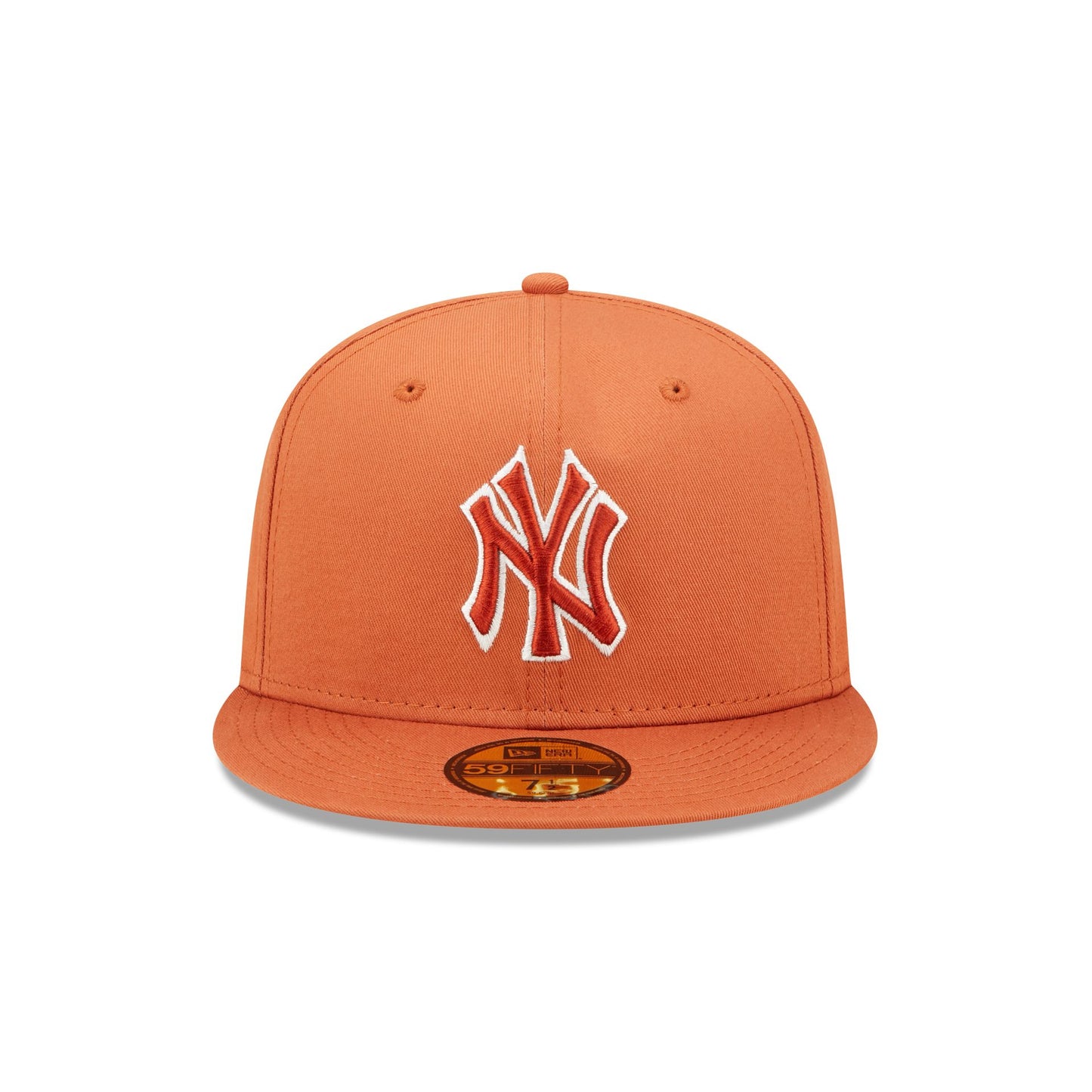 This is a New York Yankees Team Outline Medium Brown 59FIFTY Fitted Cap 2