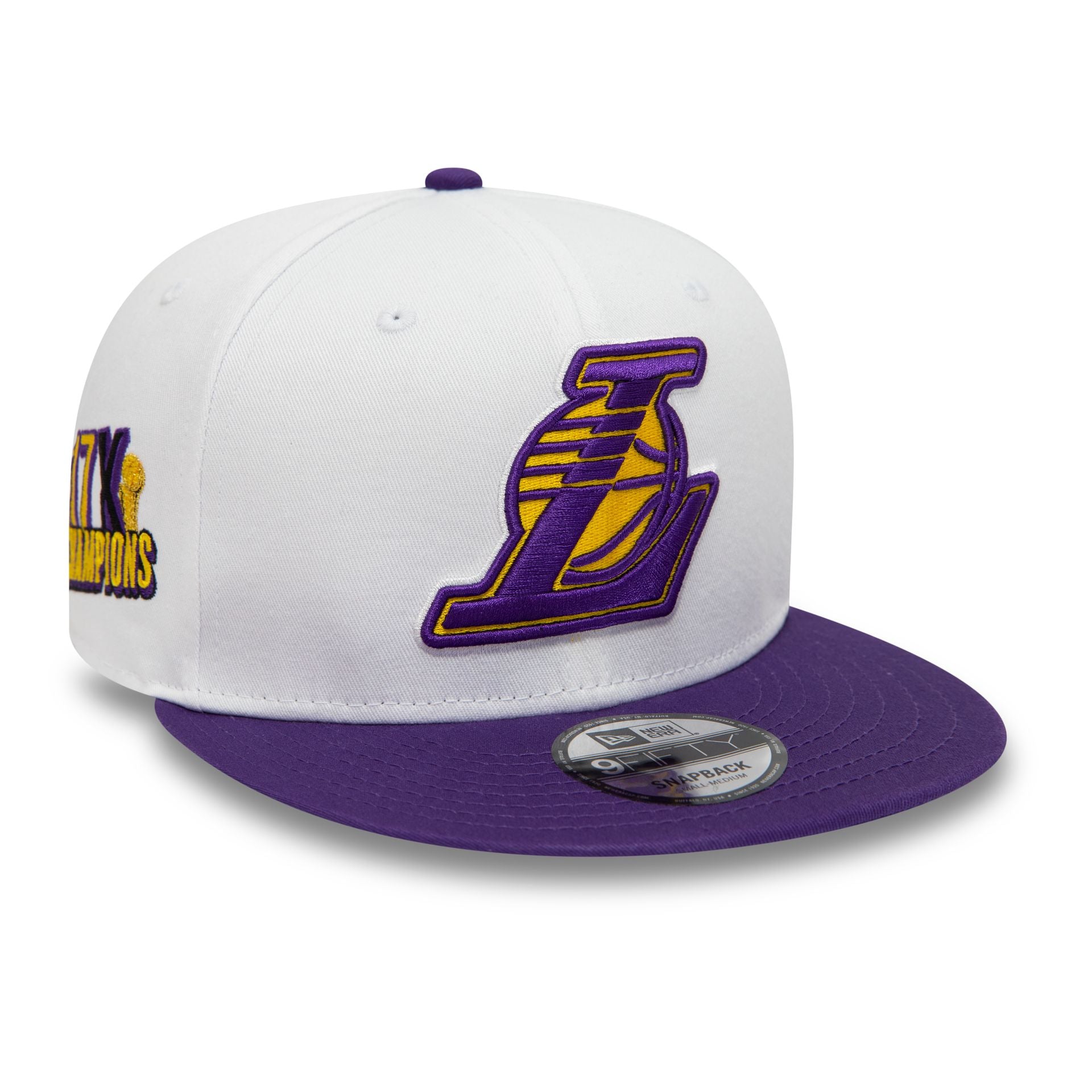 This is a LA Lakers Crown Patches White 9FIFTY Snapback Cap 1