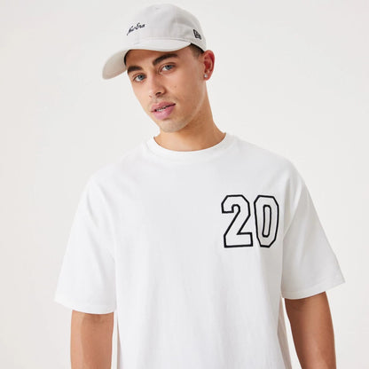 The Male model is wearing New Era Contemporary White Oversized T-Shirt 3