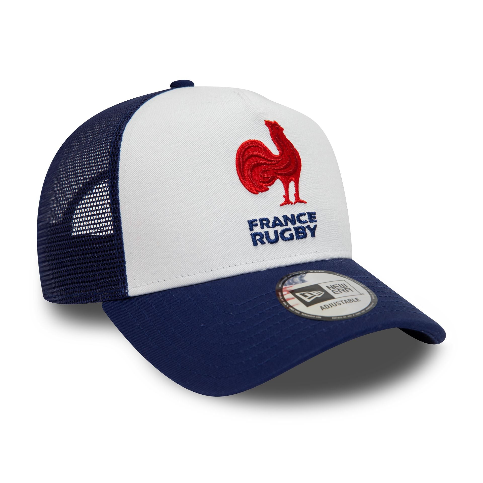 This is a French Federation Of Rugby White A-Frame Trucker Cap 4