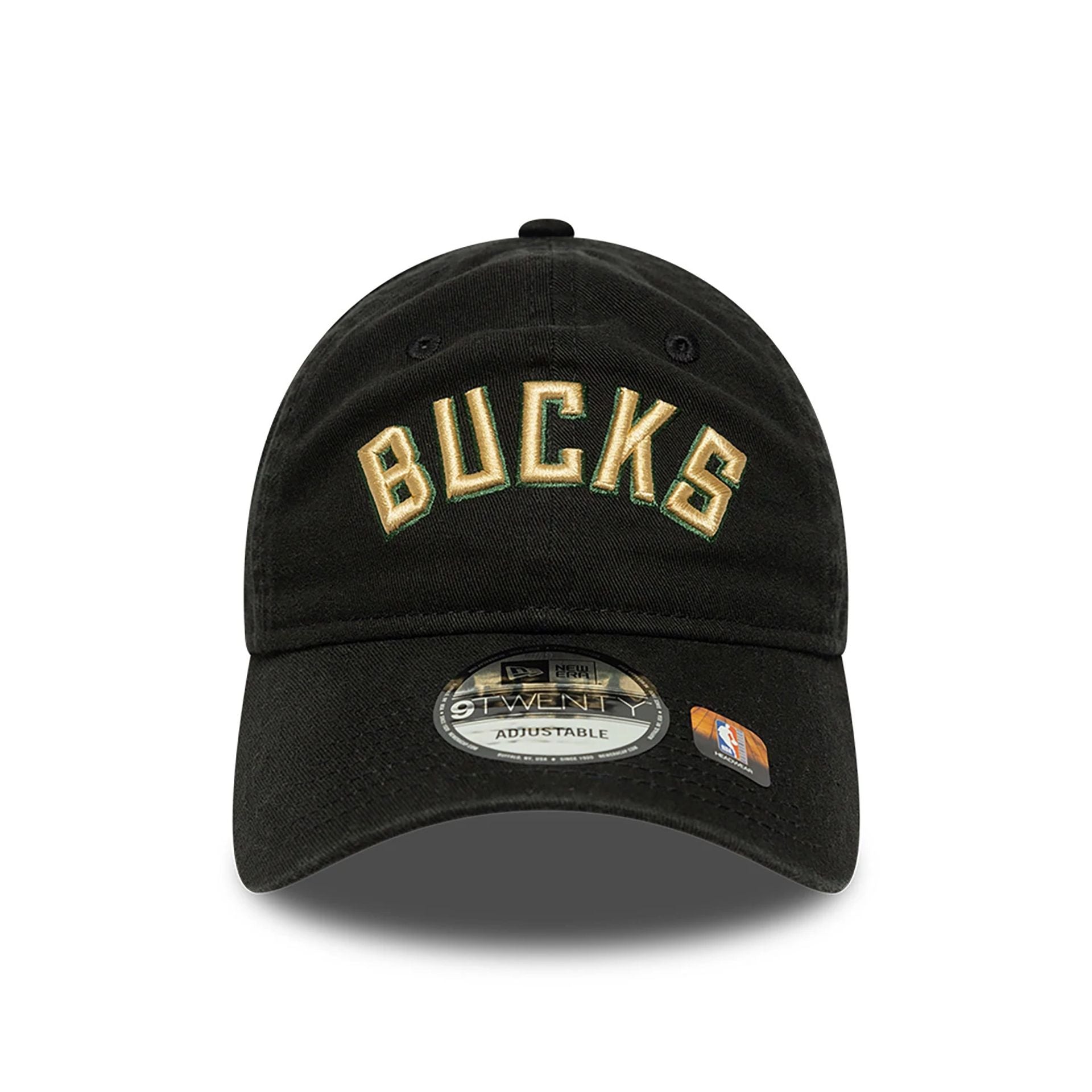 This is a Milwaukee Bucks NBA Statement Black 9TWENTY Adjustable Cap 7