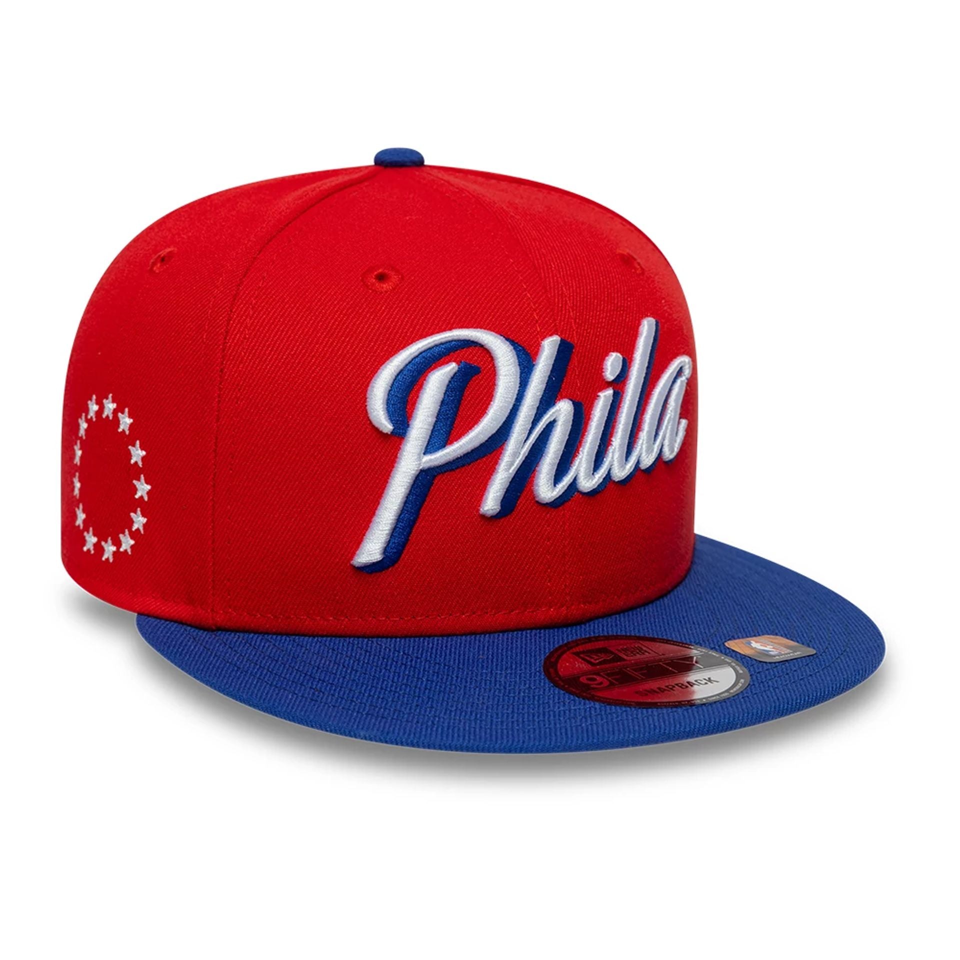 This is a Philadelphia 76ers NBA Statement Red 9FIFTY Snapback Cap 1