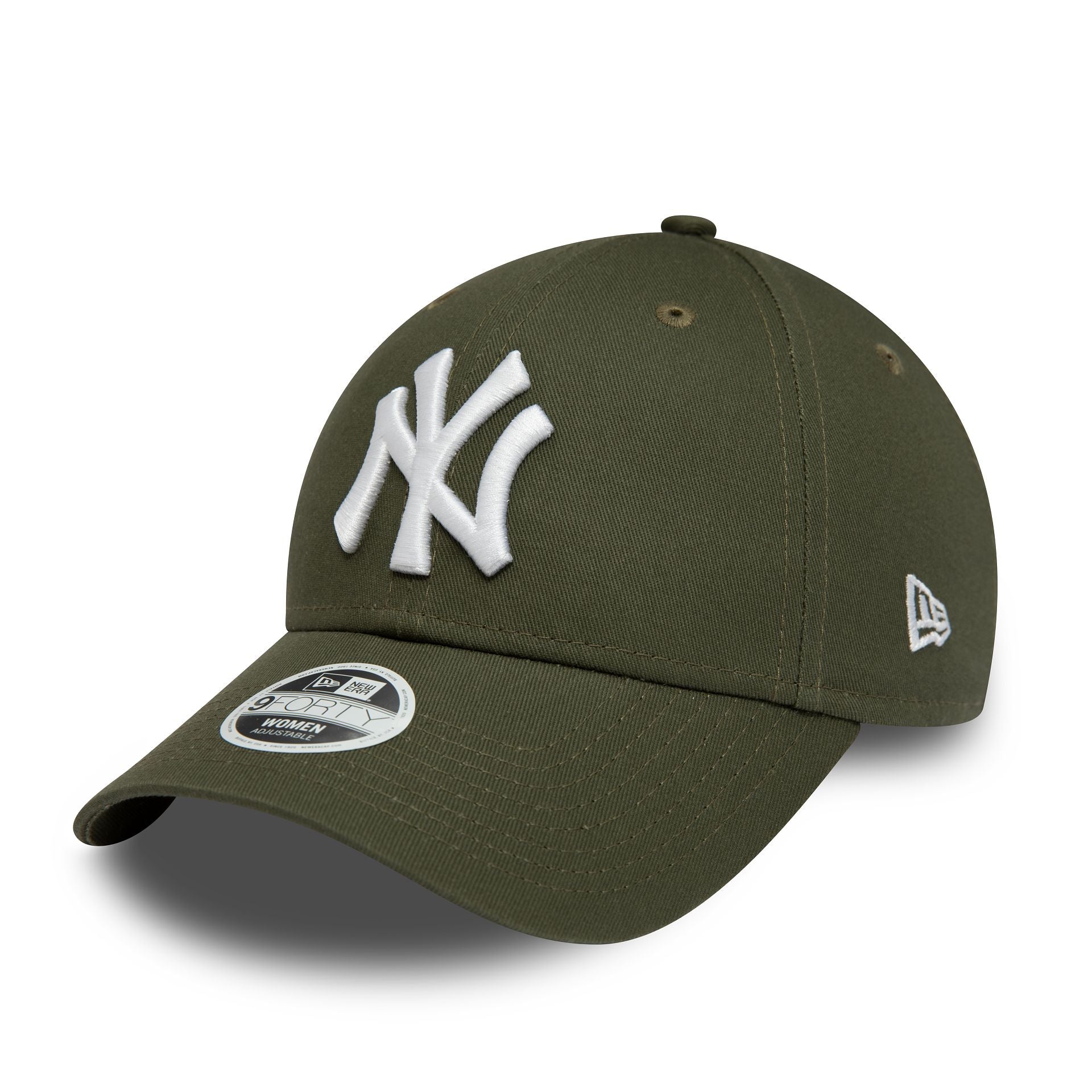 This is a New York Yankees Womens League Essential Green 9FORTY Adjustable Cap 1