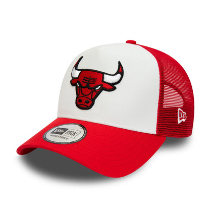 This is a Chicago Bulls Team Colour Red A-Frame Trucker Cap 1