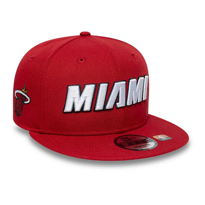 This is a Miami Heat NBA Statement Red 9FIFTY Snapback Cap 1