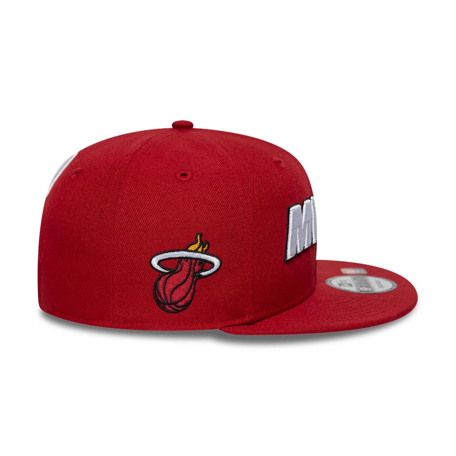 This is a Miami Heat NBA Statement Red 9FIFTY Snapback Cap 6