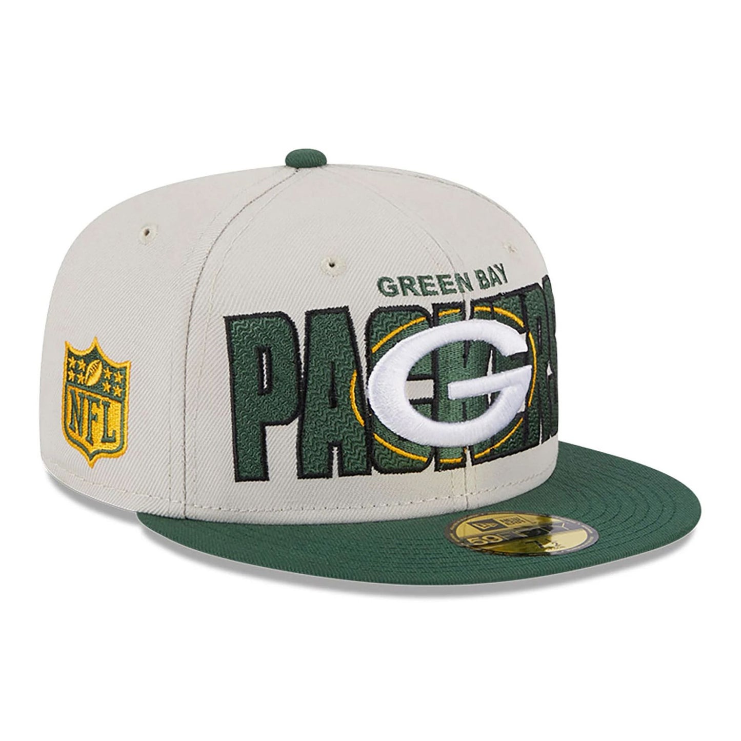 This is a Green Bay Packers NFL 2023 Draft White 59FIFTY Fitted Cap 5