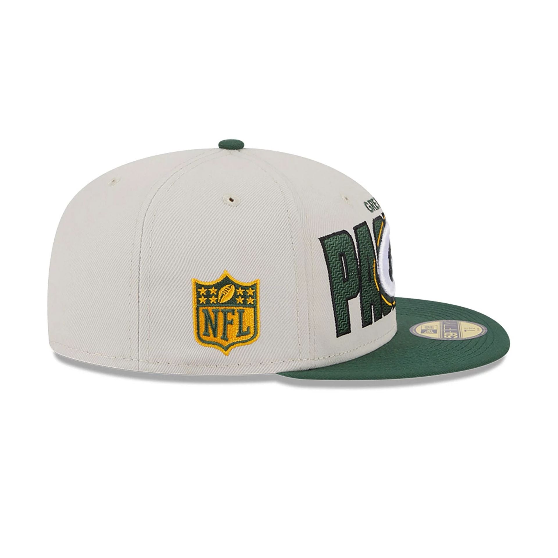 This is a Green Bay Packers NFL 2023 Draft White 59FIFTY Fitted Cap 4